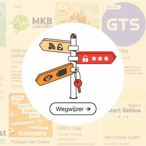Illustratie van een bord met wegwijzers. Afbeelding linkt door naar de pagina over de Wegwijzer